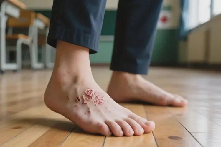 大學生腳上出濕疹不管它會自己自愈嗎(圖1)