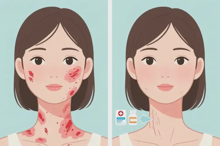 女生脖子上經(jīng)常長濕疹可不可以根治(圖3)