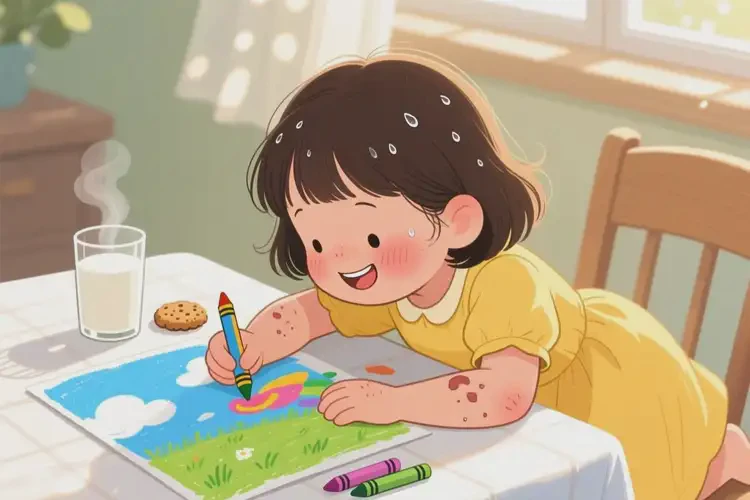 兒童大腿上出濕疹不管它會自己自愈嗎(圖1)