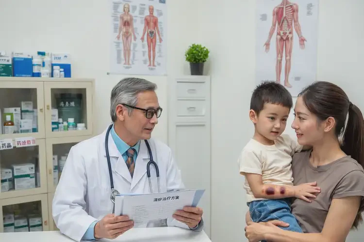 小兒手臂有濕疹不管它會(huì)自己好嗎(圖1)