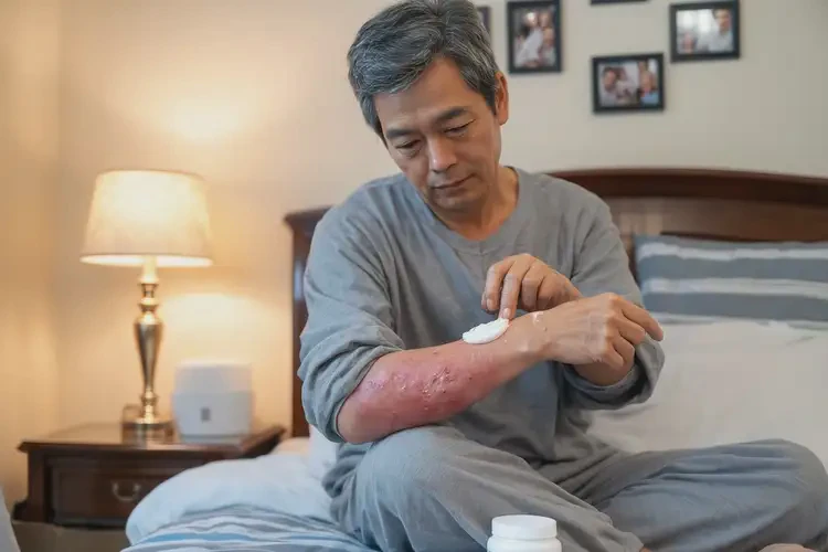 男人手臂長濕疹能不能根治(圖2)