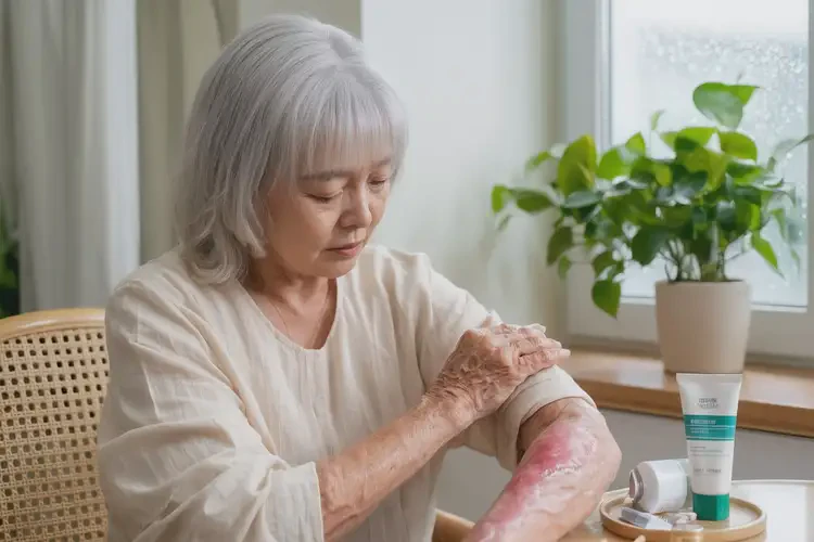 老年人手臂長(zhǎng)濕疹可不可以根治(圖2)