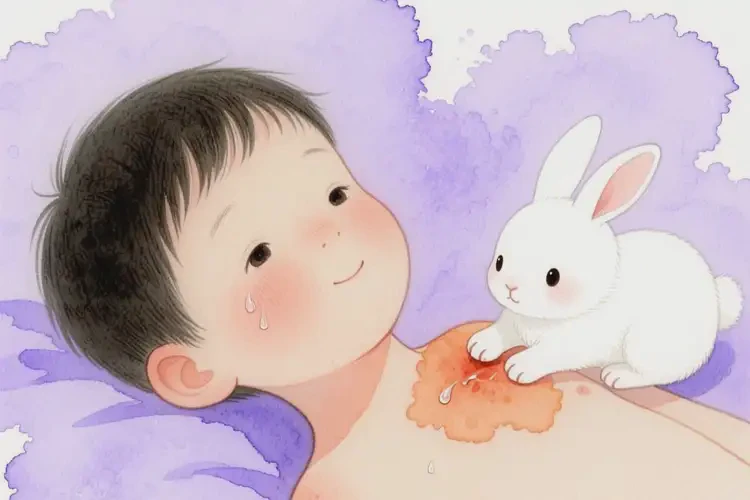 少兒脖子偶爾長濕疹不管它會(huì)自己好嗎(圖2)