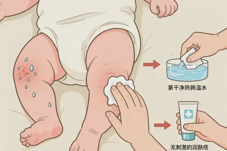 新生兒大腿長濕疹能夠徹底治愈嗎(圖2)
