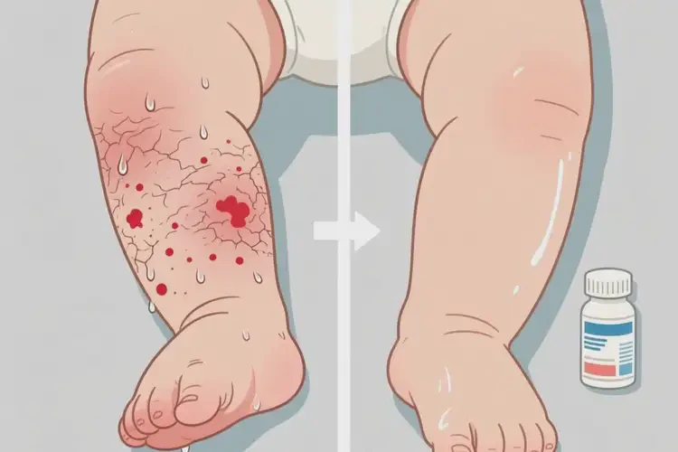 寶寶小腿經(jīng)常起濕疹可不可以根治(圖1)