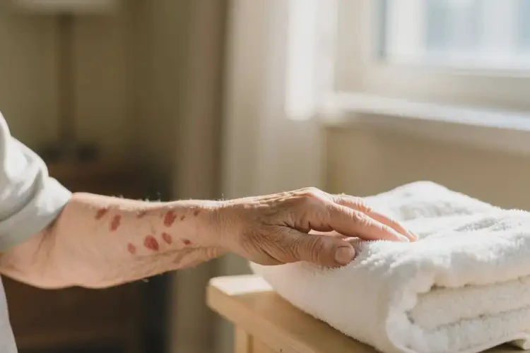 老年人四肢容易起濕疹不管它會自己好嗎(圖1)