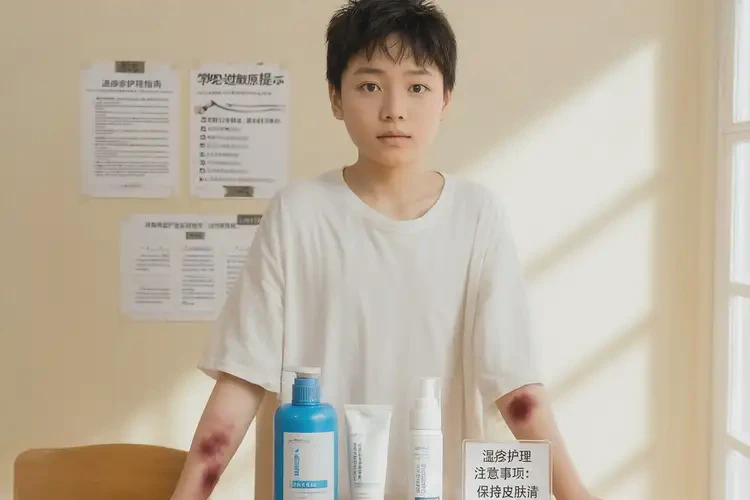 青少年手臂上偶尔长湿疹可以彻底自愈吗(图1)