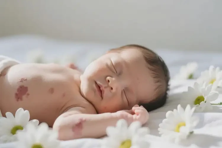 新生兒手臂長(zhǎng)濕疹不管它會(huì)自己痊愈嗎(圖1)