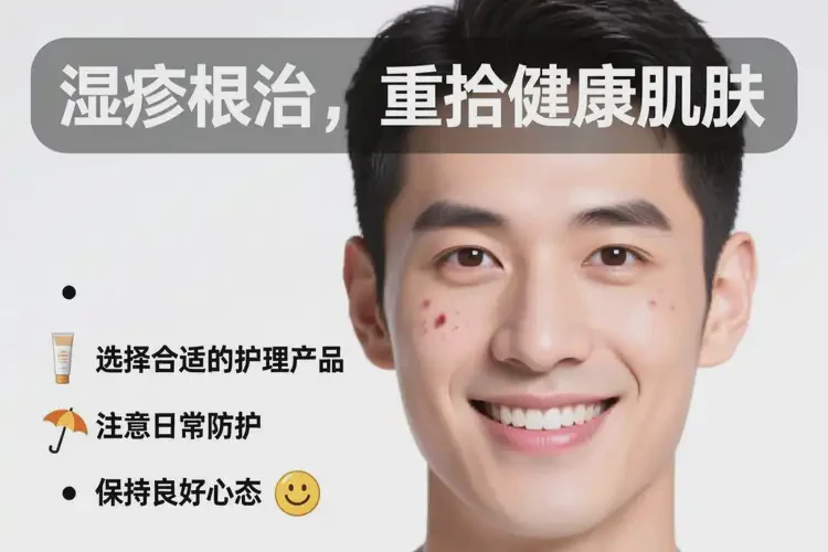 男人面部容易長(zhǎng)濕疹能不能根治(圖1)