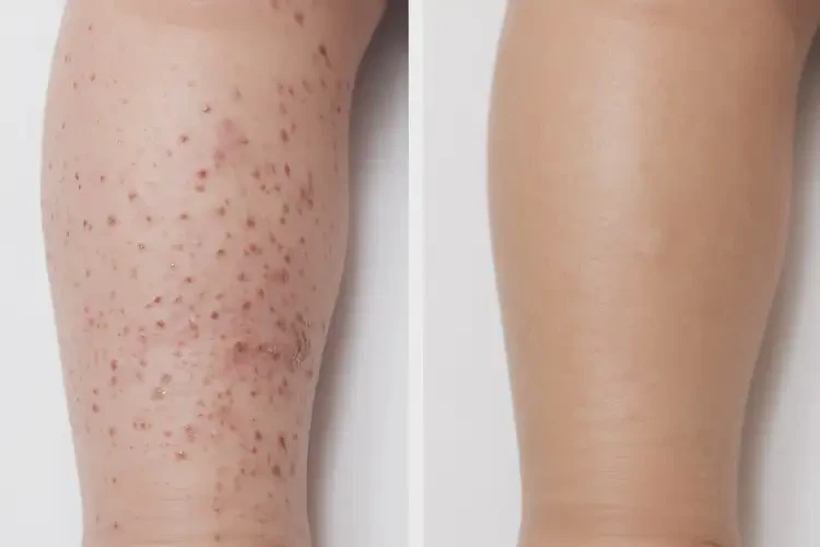 少兒小腿出濕疹不管它會(huì)自己自愈嗎(圖1)