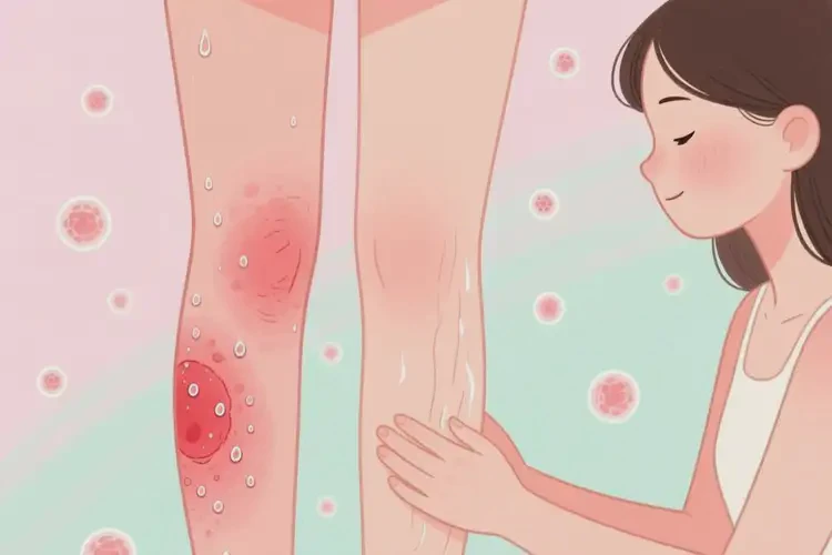 女性大腿上偶爾長濕疹可不可以根治(圖1)