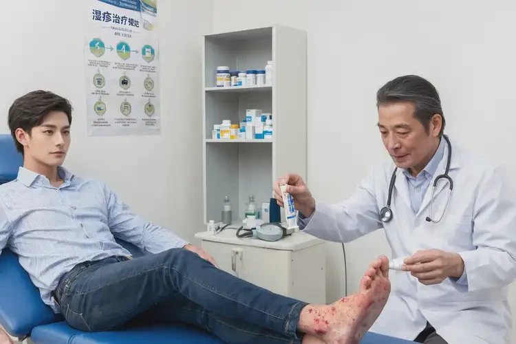 男生腳上偶爾長濕疹能夠徹底治愈嗎(圖2)