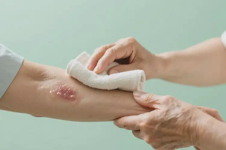 高龄老人手臂经常长湿疹能不能根治(图1)