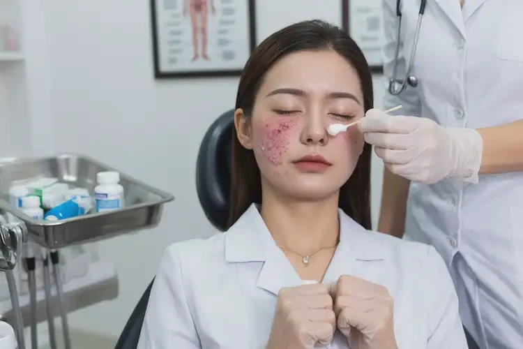 女人臉上出現(xiàn)濕疹能不能根治(圖3)