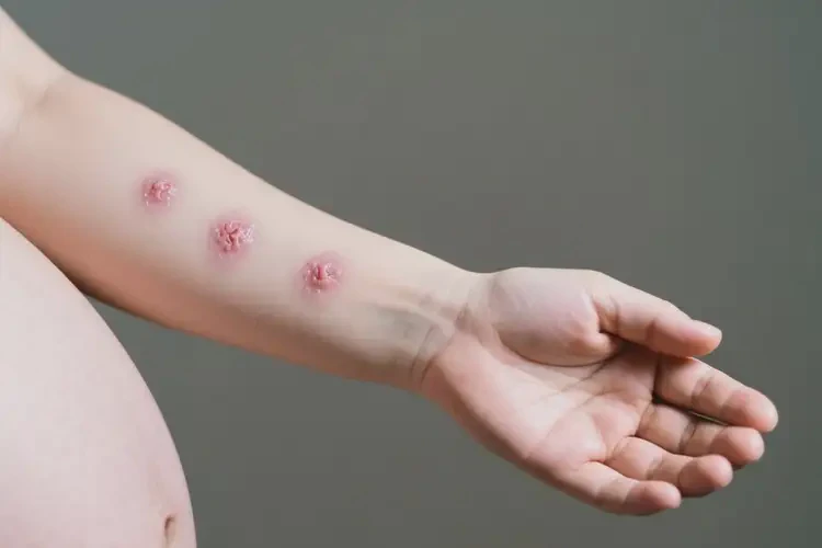 產(chǎn)婦手臂偶爾起濕疹不管它會自己自愈嗎(圖1)