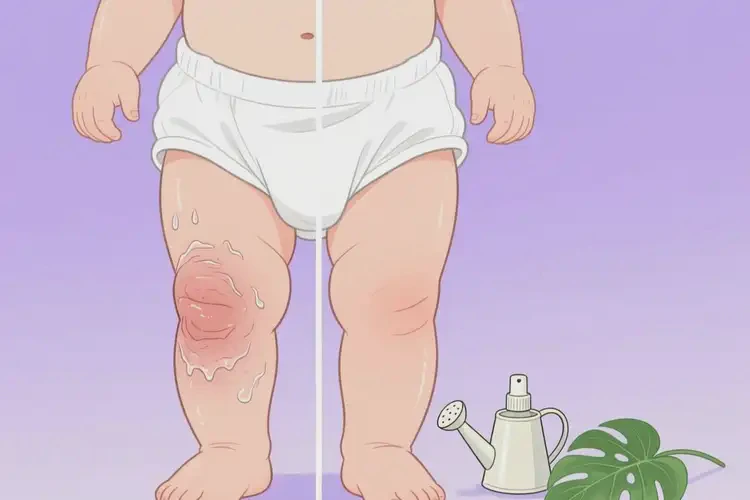 寶寶大腿出現(xiàn)濕疹可不可以根治(圖1)