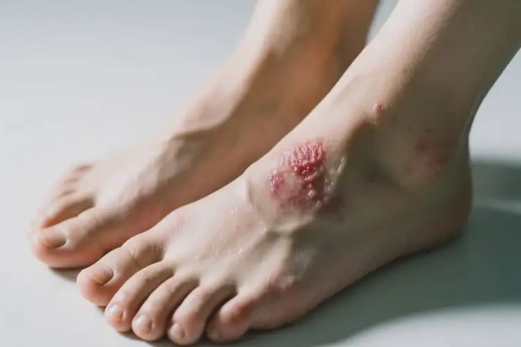 女生腳上出現(xiàn)濕疹可不可以根治(圖3)