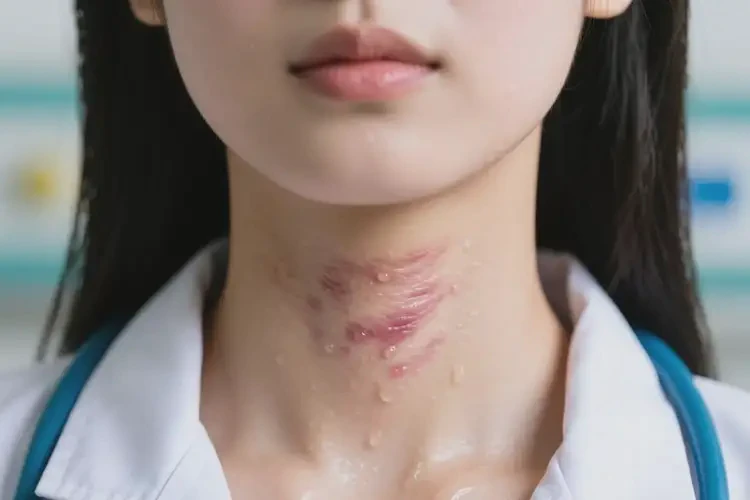 女生脖子長(zhǎng)濕疹不管它會(huì)自己自愈嗎(圖4)