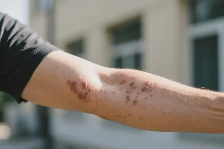 男人手臂上起湿疹能不能根治(图1)