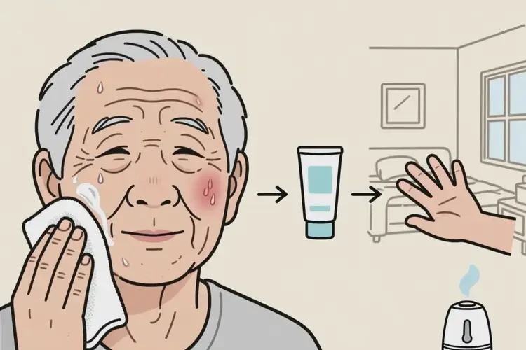 老人面部長濕疹可不可以根治(圖1)