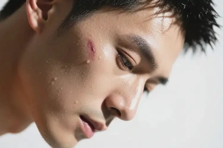 男性臉上偶爾起濕疹可不可以根治(圖1)