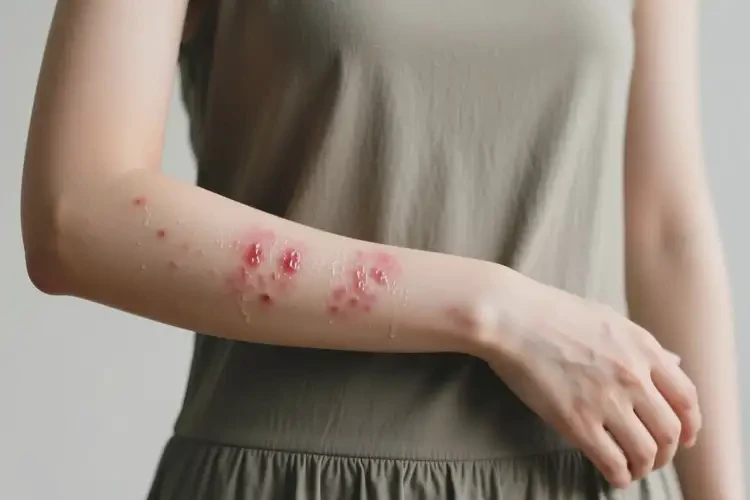 女生手臂上偶爾長(zhǎng)濕疹可以徹底自愈嗎(圖3)