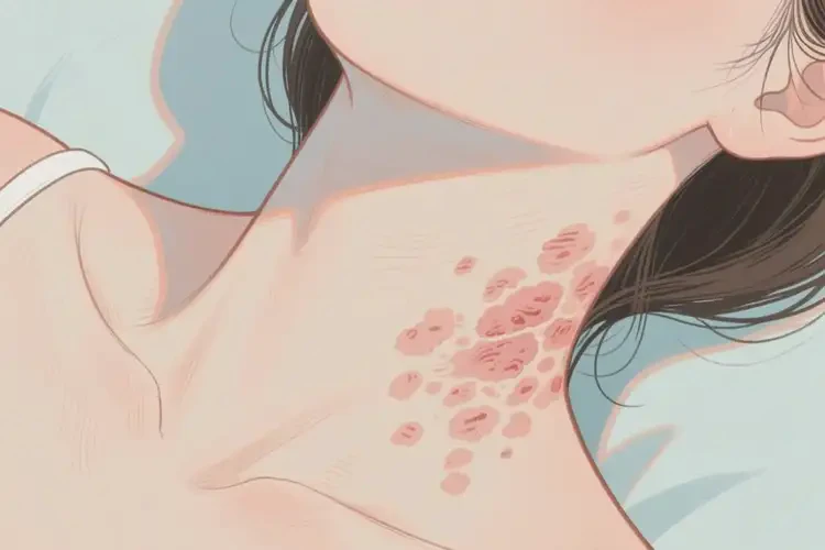 女生脖子長濕疹能靠自己自愈嗎(圖2)