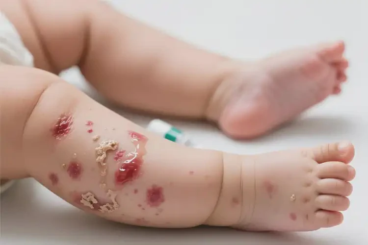 嬰幼兒小腿出現(xiàn)濕疹可不可以根治(圖1)