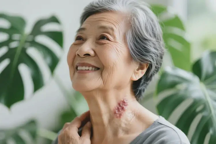 老年人脖子上長濕疹可不可以根治(圖1)