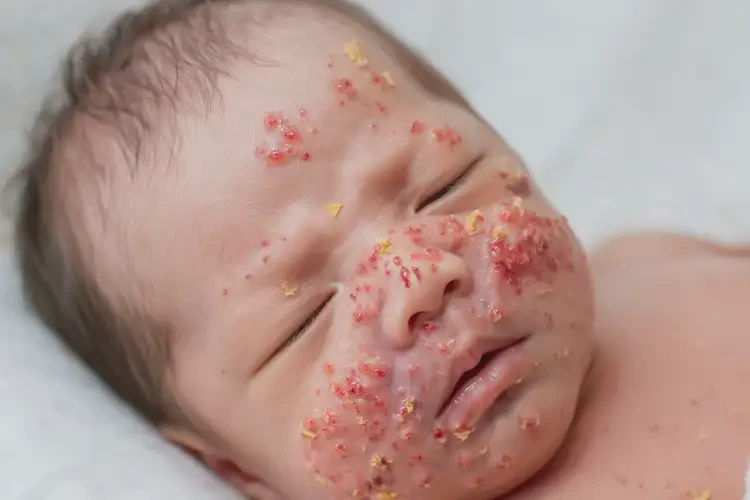 新生兒臉上經(jīng)常起濕疹能靠自己自愈嗎(圖3)