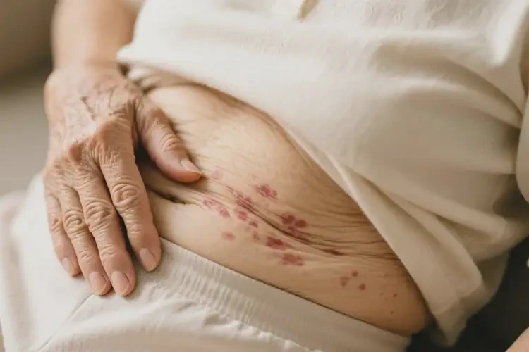 老年人肚子上出現(xiàn)濕疹能夠徹底治愈嗎(圖1)