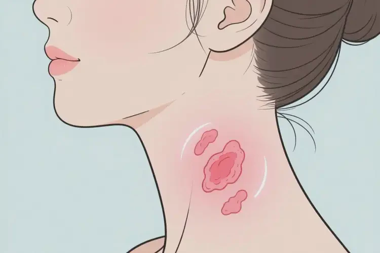 女人脖子上容易起濕疹能夠徹底治愈嗎(圖3)