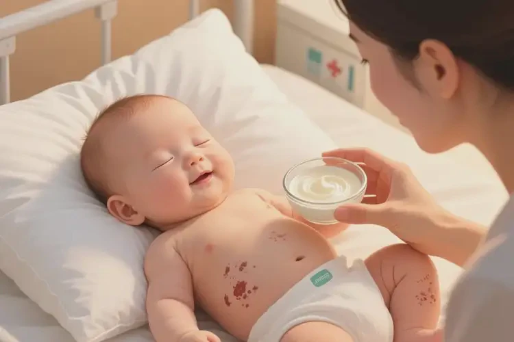 寶寶肚子上出現(xiàn)濕疹可不可以根治(圖1)