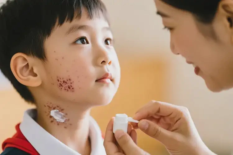 小學(xué)生脖子上起濕疹能夠徹底治愈嗎(圖3)
