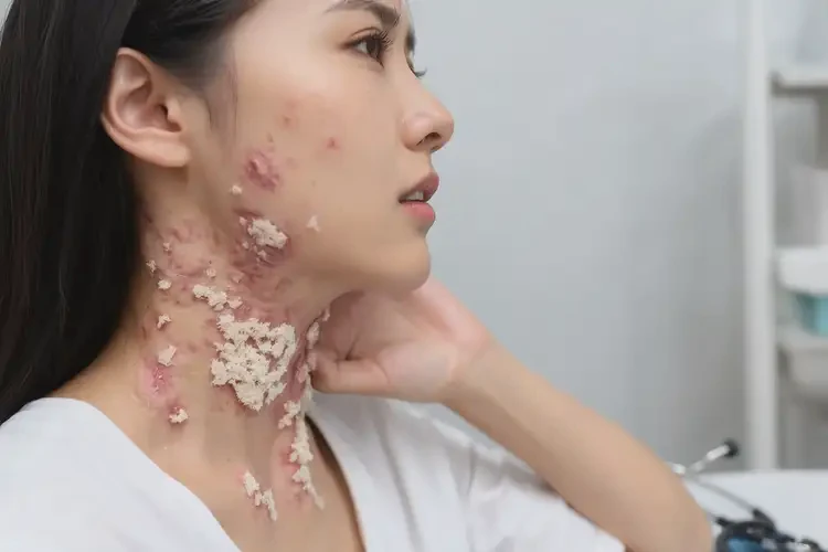 女人脖子上經(jīng)常長濕疹不管它會(huì)自己自愈嗎(圖4)