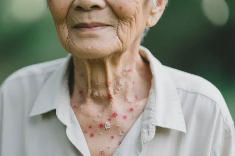 老人脖子上有濕疹可不可以根治(圖1)