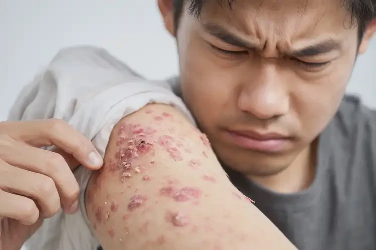 青年人手臂上出濕疹可以徹底自愈嗎(圖4)