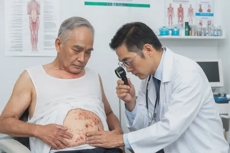 老人肚子上偶尔起湿疹能靠自己自愈吗(图1)