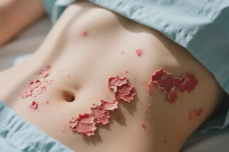 女性肚子上容易長濕疹可不可以根治(圖1)