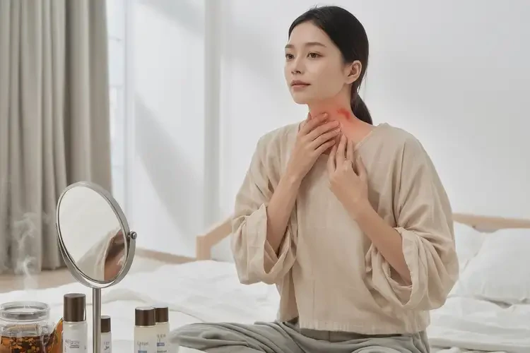 女性脖子偶爾長(zhǎng)濕疹能靠自己自愈嗎(圖1)