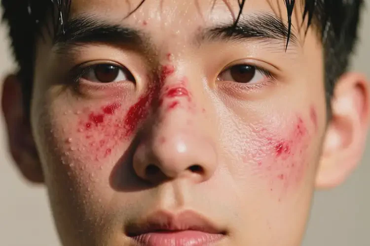 青年人面部起濕疹能徹底自愈嗎(圖1)