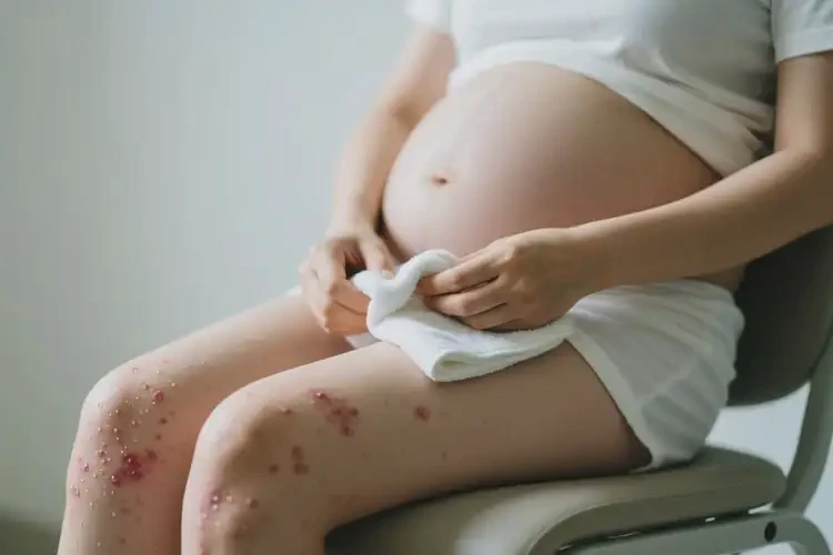 產(chǎn)婦大腿出濕疹不管它會自己痊愈嗎(圖1)