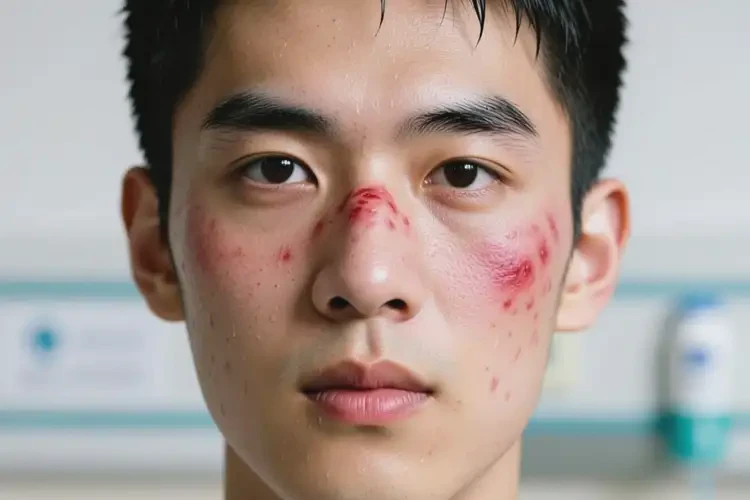 男生臉上偶爾長濕疹不管它會自己痊愈嗎(圖1)