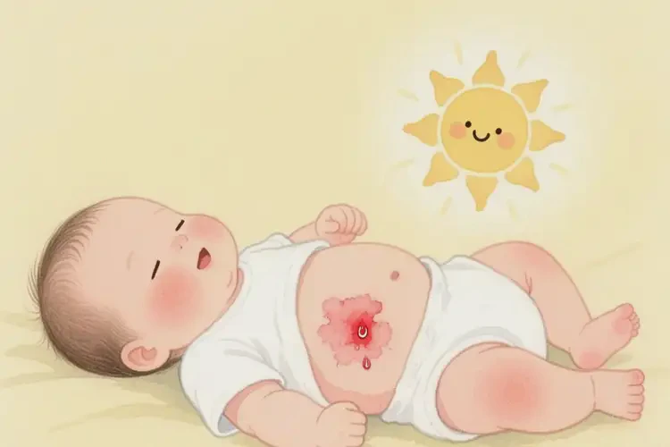 寶寶肚子上出濕疹可以徹底自愈嗎(圖1)