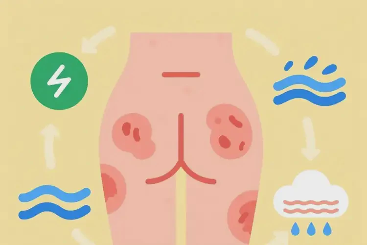 青少年屁股容易起濕疹可不可以根治(圖1)