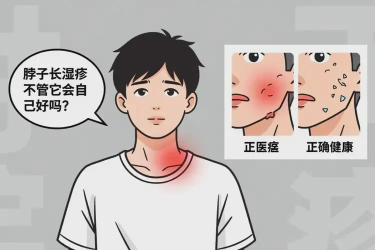 青年人脖子長(zhǎng)濕疹不管它會(huì)自己自愈嗎(圖4)