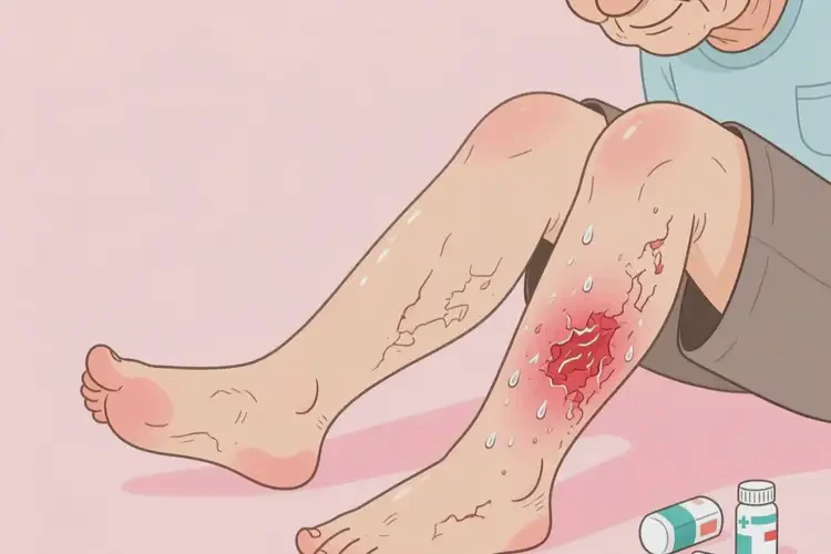 老人小腿上偶尔起湿疹可以彻底自愈吗(图1)