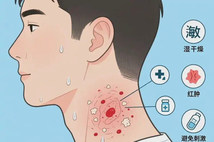 男人脖子上長(zhǎng)濕疹能不能根治(圖3)