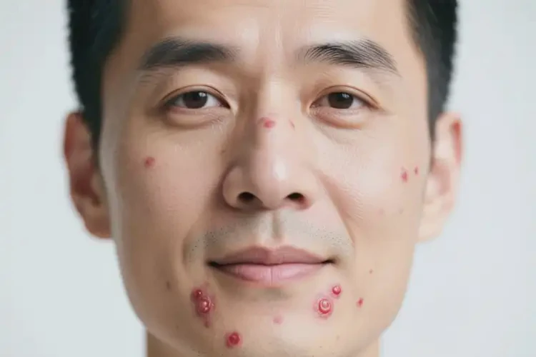 男生臉上出現(xiàn)濕疹不管它會(huì)自己痊愈嗎(圖2)