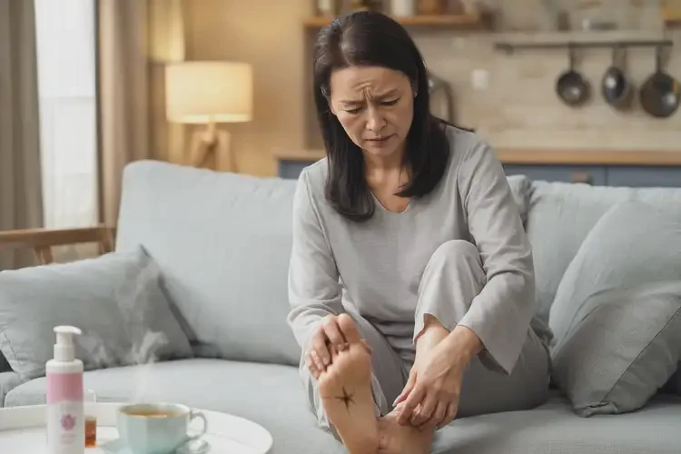 女生腳上容易起濕疹能夠徹底治愈嗎(圖1)